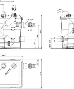 JETLY Station de relevage NOVABOX 05 dimensions